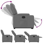vidaXL Fauteuil inclinable Gris foncé Tissu