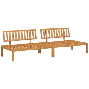 vidaXL Canapés centraux palette de jardin 2 Pièces bois massif d'acacia