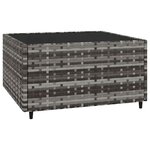 vidaXL Salon de jardin 3 Pièces avec coussins Gris Résine tressée