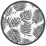 vidaXL Tapis d'extérieur blanc et noir Ø160 cm PP