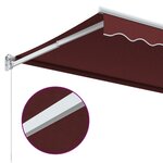 vidaXL Auvent manuel rétractable bordeaux 350x250 cm