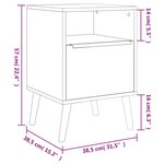 Finori Table de chevet Lusk 61A chêne sonoma 38 5x38 5x57 cm