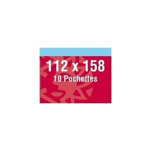 Pochettes double soudure 112 x 158 mm pour bloc Saint-Exupéry. Fond - Noir