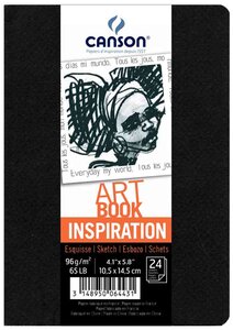 Carnet de dessins ARTBOOK INSPIRATION A6 noir CANSON