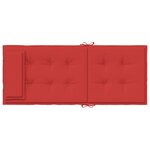 vidaXL Coussins de chaise à dossier haut lot de 4 rouge tissu oxford