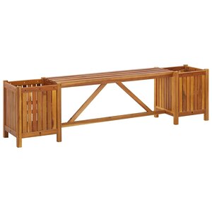 vidaXL Banc de jardin avec 2 jardinières 150x30x40 cm Bois d'acacia
