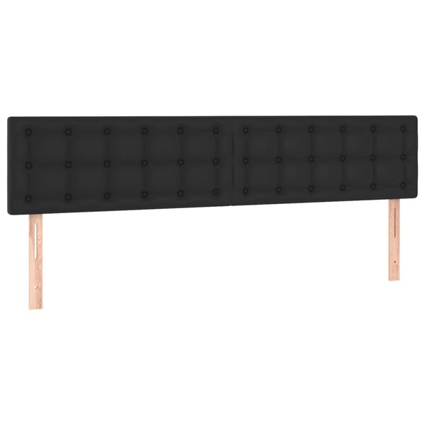 vidaXL Têtes de lit 2 Pièces Noir 90x5x78/88 cm Similicuir