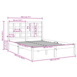 vidaXL Cadre de lit bois massif 180x200 cm super king