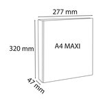Classeur Pp Personnalisable Kreacover - 4 Anneaux En D 25mm - A4 Maxi - Rouge - X 10 - Exacompta