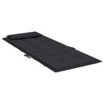 vidaXL Coussins de chaise à dossier haut lot de 2 noir tissu oxford
