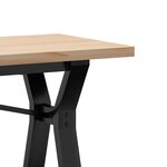 vidaXL Table basse cadre en Y 160x40x45 5 cm bois de pin massif fonte
