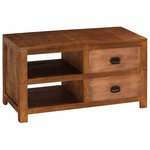 Vidaxl table basse avec 2 tiroirs 90x40x50 cm bois solide de manguier