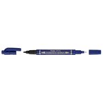 Marqueur permanent Pen  double pointe  bleu x 12 PENTEL