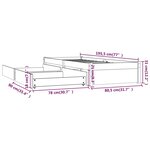 vidaXL Cadre de lit avec tiroirs 75x190 cm Petit simple