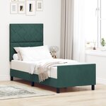Cadre de lit vidaXL Vert foncé 80x200 cm Velours