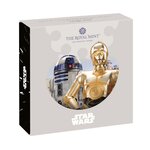 Pièce de monnaie 50 Pence Royaume-Uni Star Wars (R2-D2 et C3PO) 2023 – Argent BE