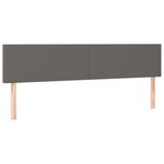 vidaXL Têtes de lit 2 Pièces Gris 80x5x78/88 cm Similicuir