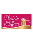 (1 boîte distr. De 500 etiq) étiquette adhésive plaisir d'offrir fuchsia