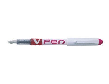 Stylo Plume Effaçable Jetable V-Pen Pte Moyenne Rose PILOT