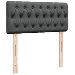 vidaXL Sommier à lattes de lit avec matelas Gris foncé 100x200cm Tissu