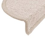 vidaXL Tapis d'escalier 15 Pièces Taupe 56 x 17 x 3 cm