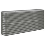 vidaXL Lit surélevé de jardin Acier enduit de poudre 152x40x68 cm gris