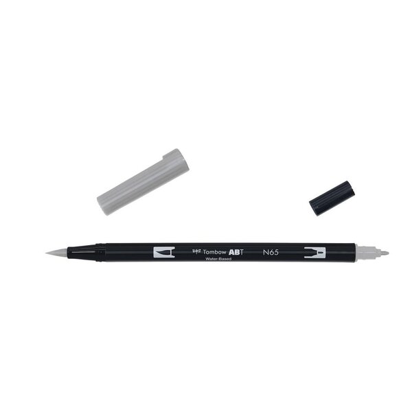 Feutre dessin double pointe abt dual brush pen n65 gris froid 5 tombow