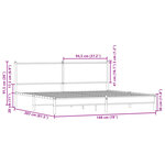 vidaXL Cadre de lit en métal sans matelas chêne marron 193x203 cm