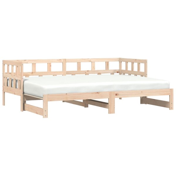 vidaXL Lit de jour avec lit gigogne 80x200 cm bois de pin massif