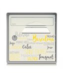 Pack de 4 boîtes aux lettres murales - 2x "On the beach" - 2x "Gris souris"