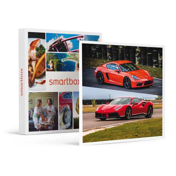 SMARTBOX - Coffret Cadeau Stage de pilotage multivolant : 2 tours en Porsche et 2 tours en Ferrari 488 GTB sur le circuit du Luc -  Sport & Aventure