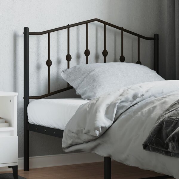 vidaXL Tête de lit métal noir 100 cm