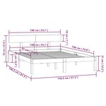 vidaXL Cadre de lit sans matelas blanc bois massif 140x190 cm