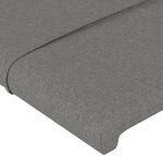 vidaXL Tête de lit à LED Gris foncé 200x5x78/88 cm Tissu
