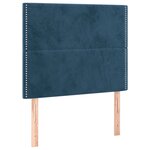 vidaXL Têtes de lit 2 Pièces Bleu foncé 80x5x78/88 cm Velours