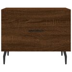 vidaXL Tables basses 2 Pièces chêne marron 50x50x40 cm bois d'ingénierie