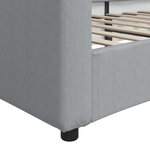 vidaXL Lit de repos sans matelas gris clair 90x200 cm tissu