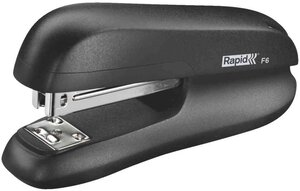 Agrafeuse de bureau F6 Noire capacité 20 feuilles agrafes : 24/6 et 26/6 RAPID