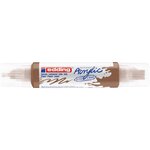 Marqueur acryl 3d dble pointe 5400 noisette 2-3 mm  5-10 mm EDDING