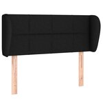 vidaXL Tête de lit avec oreilles Noir 83x23x78/88 cm Tissu