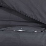 vidaXL Ensemble de housse de couette Noir 200x220 cm Coton