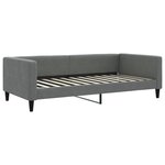 vidaXL Lit de jour avec lit gigogne gris foncé 100x200 cm tissu