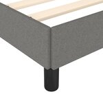 vidaXL Cadre de lit Gris foncé 90x200 cm Tissu
