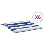 vidaXL Coussins de chaise de jardin lot de 6 40x40x3 cm tissu