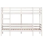 vidaXL Lit superposé Blanc 75x190 cm Bois de pin massif