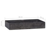 vidaXL Lavabo mural noir 38x24x6 5 cm marbre
