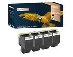 Qualitoner x4 toners 80c0s10 + 80c0s20 + 80c0s30 + 80c0s (noir + cyan + magenta + jaune) compatible pour lexmark
