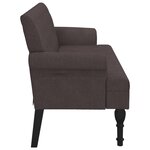 vidaXL Banc avec dossier marron foncé 120x62x75 5 cm tissu