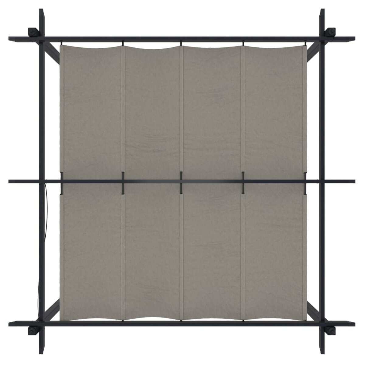 vidaXL Tonnelle de jardin avec toit rétractable 3x3 m Anthracite