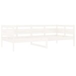 vidaXL Lit de jour blanc bois de pin massif 90x200 cm